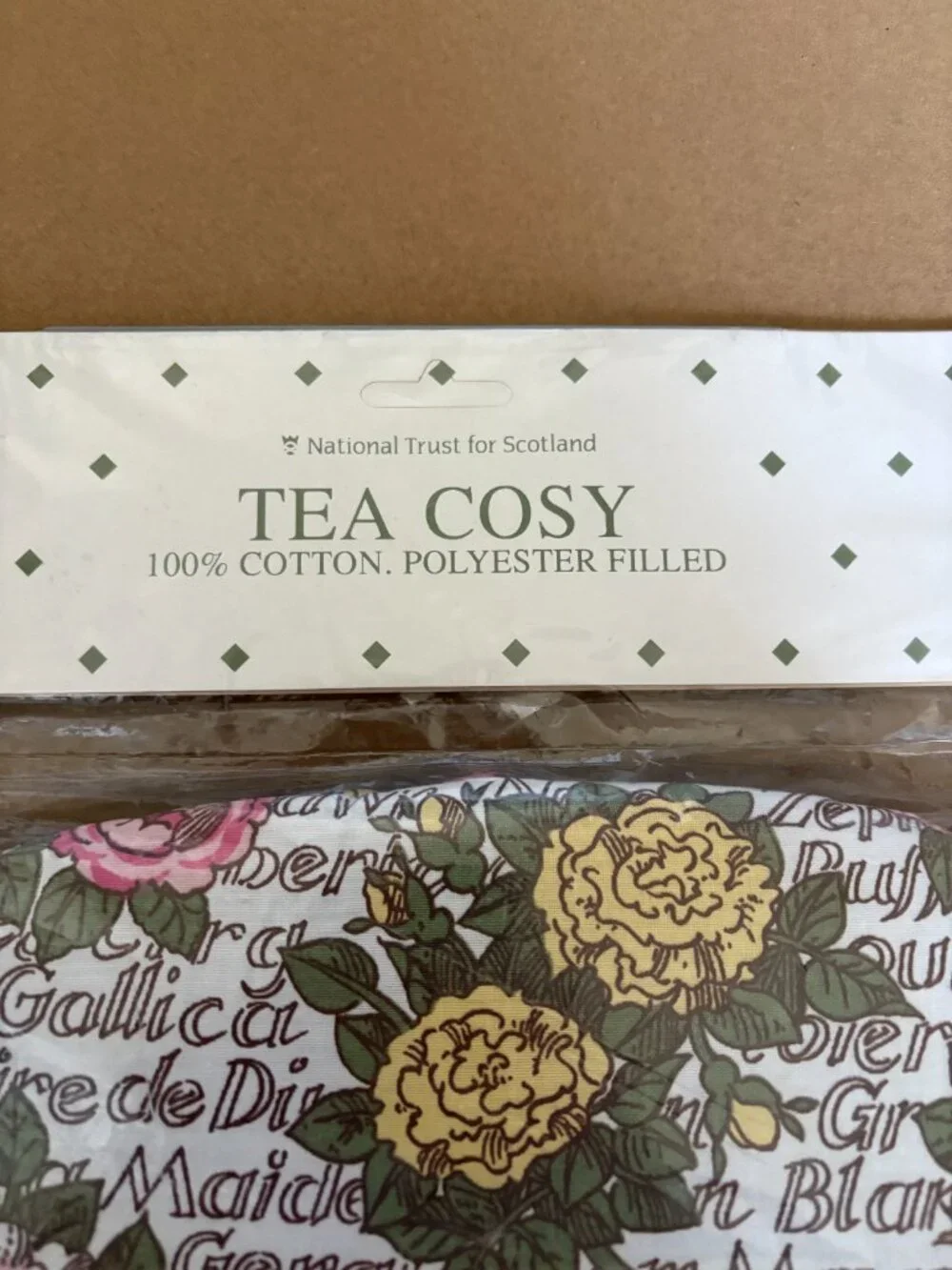National Trust For Scotland Tea Cosy Teapot Cover Historic Roses Cotton Made UK